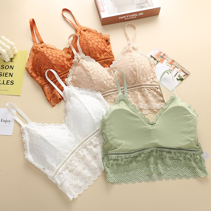 Womens Lace Lingerie Camisole Top Designer French Style Hollow Out Bralette With Built In Bra Spaghetti Strap Backless Sexy Crop Top For Casual Outing
