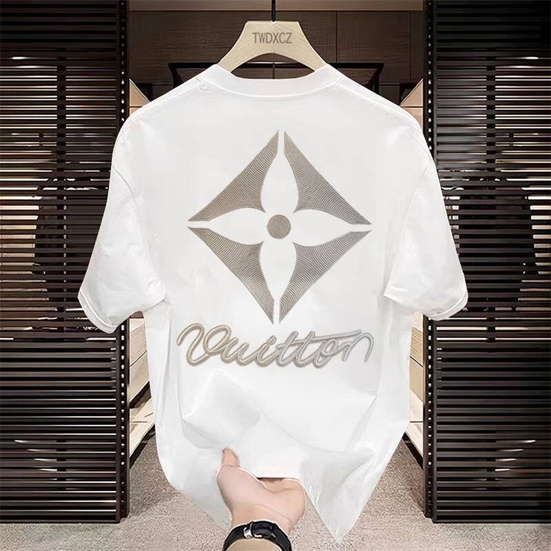 designer Men's T-Shirts Men's Tees Polos couple set Spring Summer Trendy Fashion Light Luxury Versatile Short Sleeve Home Casual Men's 