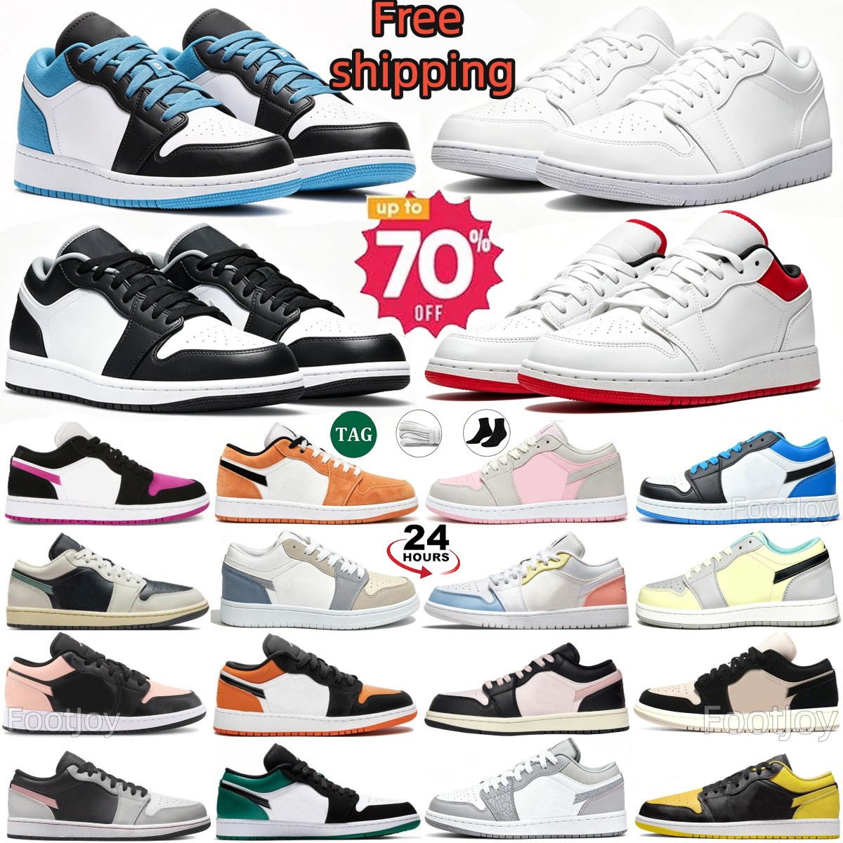 Designer 1S Scarpe Da Basket Basse 1 Sneakers Nero Bianco Shadow 2.0 University…