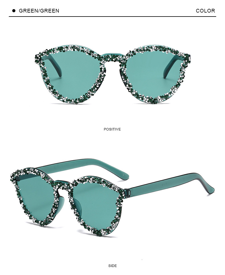 Designer Sunglasses Rimless Fashion Diamond Studded Sunglasses Candy Cat Eye Glasses Bestie Outfit Sister Couple Decorative With Rhinestone Frame Glas