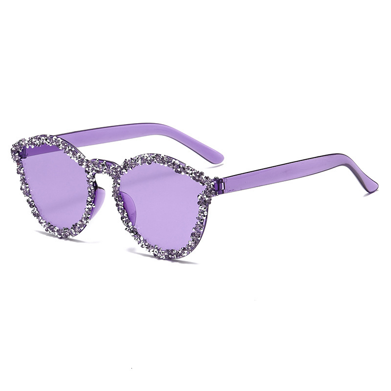 Designer Sunglasses Rimless Fashion Diamond Studded Sunglasses Candy Cat Eye Glasses Bestie Outfit Sister Couple Decorative With Rhinestone Frame Glas