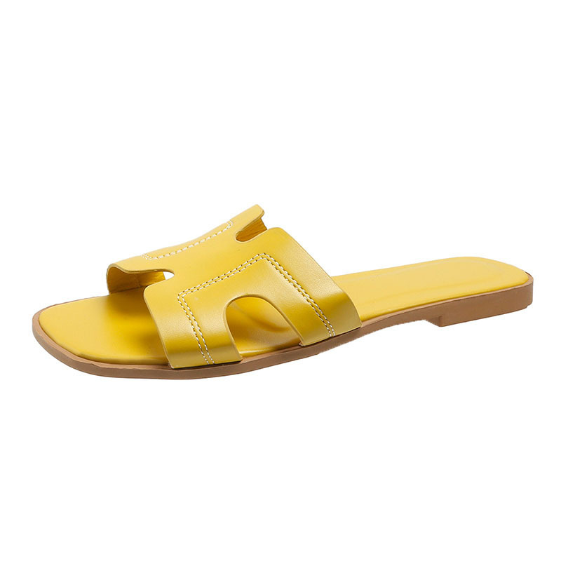 2026 hot womens slippers thick-soled pure color simple and classic casual versatile platform sandals