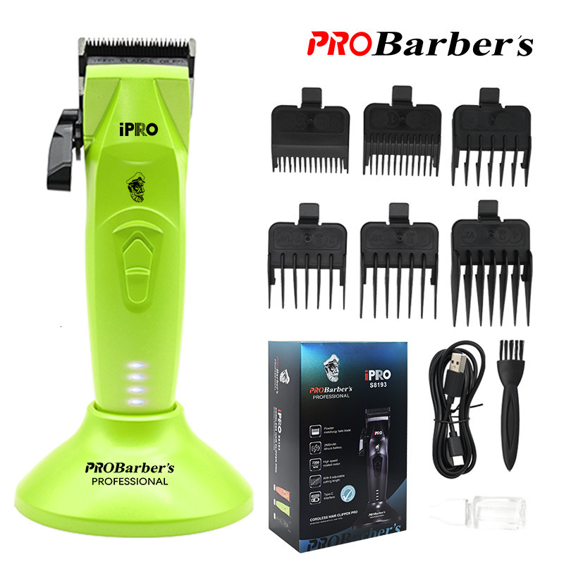 BRDCLIP Professional Hair Clipper 7200RPM Brushless Motor DLC FADE Blade Charging Base Barber 7000RPM DC Motor Electric Trimmer 251215