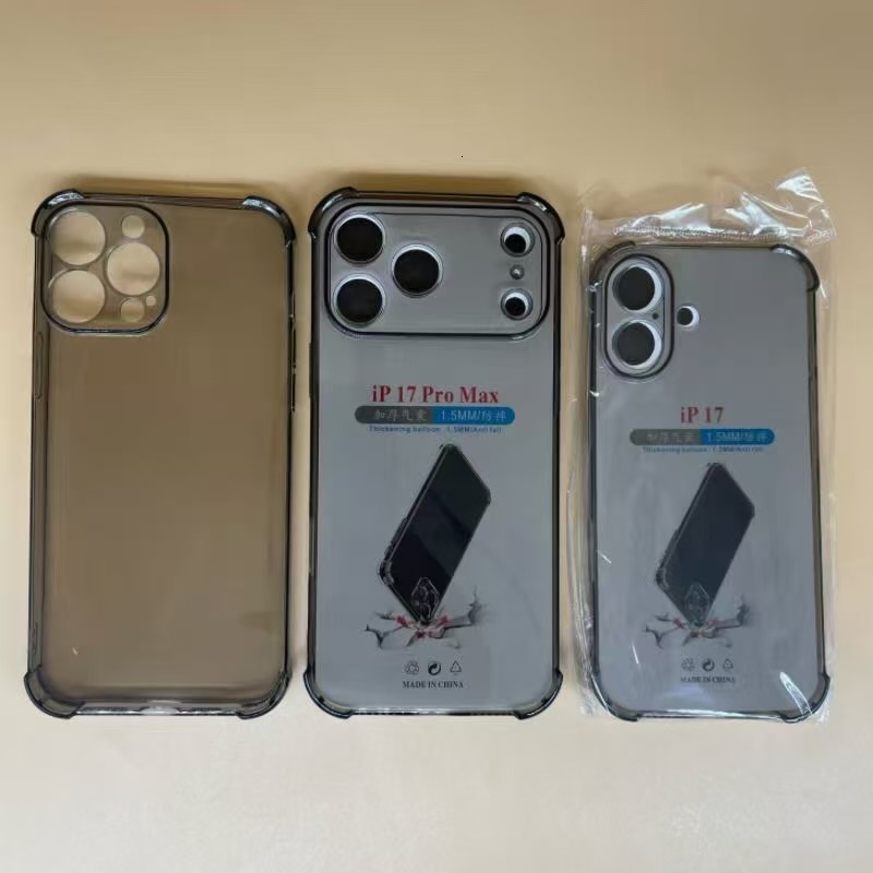 New iPhone 16 Transparent Phone Apple 15/14/13 Pro Max Four-Corner Shockproof Precision Hole Full Coverage Soft Case