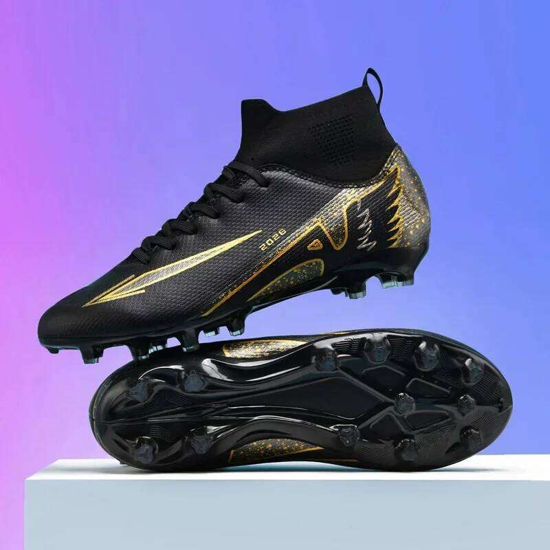 Men's Outdoor High Ankle Sports Shoes Ultralight Indoor Football Boots High-quality Anti-slip Futsal Sneaker New 26Y0513 - view 6