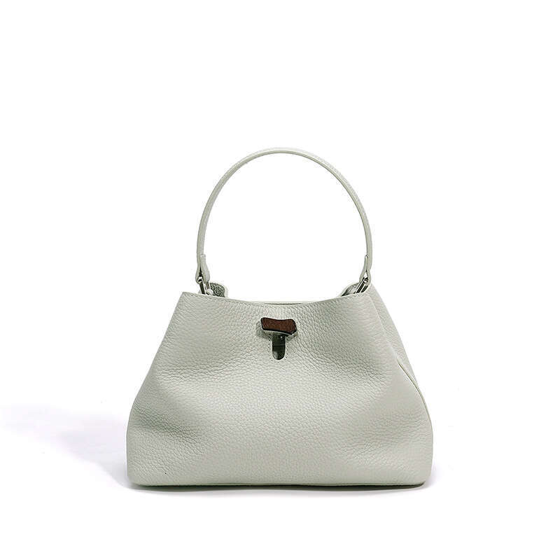New Lychee Grain Top Layer Cowhide Bucket Bag High End Feel Niche Genuine Leather Crossbody Handbag Fashion Daily Commuter Gift For Ladies SENYY