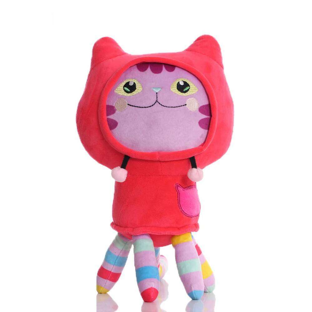 25cm 7-piece Gabby house toy cartoon stuffed animal cat mermaid plush doll children's Christmas gift W260513