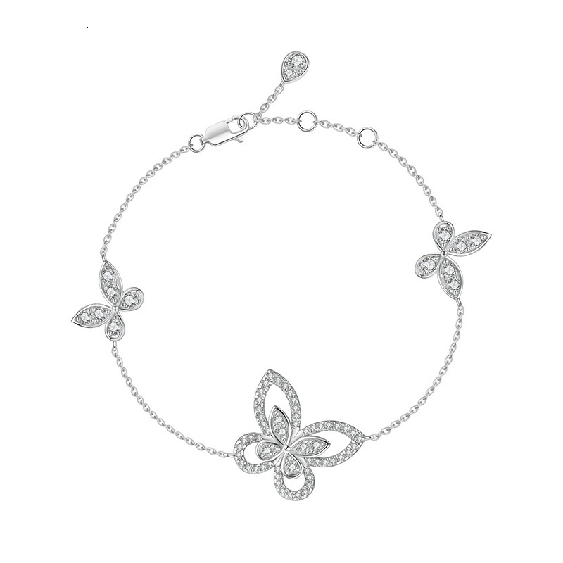 Designer Jewelry high quality phantom butterfly necklace for women full diamond phantom butterfly earrings bracelet and ring set Diamond studded fashi