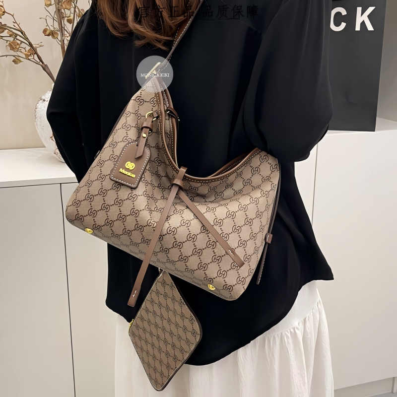 MONICA KIKI luxury classic printed large capacity designer shoulder bag diagonal cross fashion trend hot tote bag for women