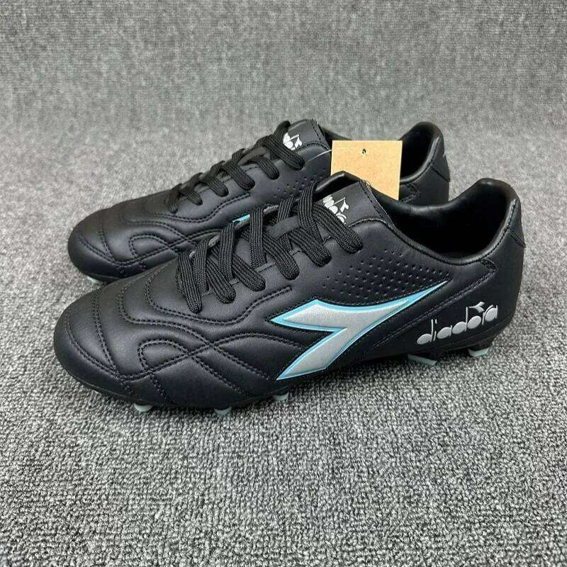 Professional For Men Black White Soccer Man Leather Turf Football Shoes Mens Outdoor Lawn Training Shoe 26Y0513