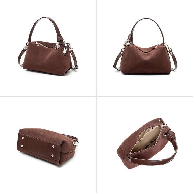 Leopard Print Genuine Leather Crossbody Bag Zipper Single Shoulder Large Capacity High End Commuter Casual Handbag For Office Ladies Daily Use SENYY