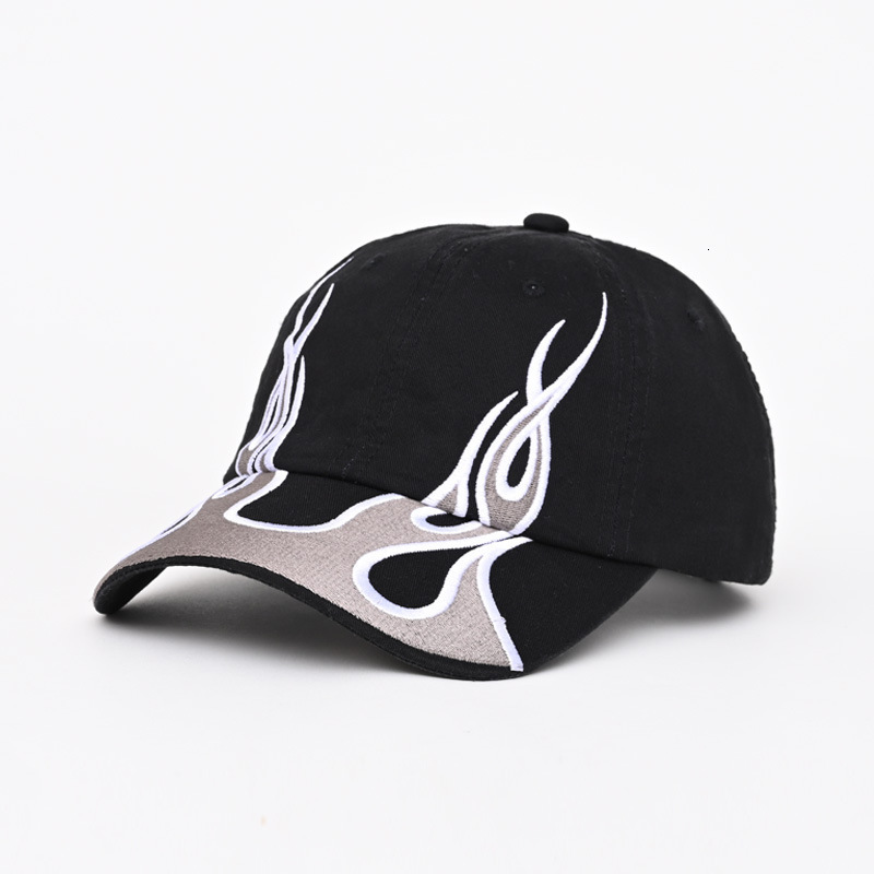 Original Classic Cotton Hat Men Women Baseball Cap Dad Hat Adjustable Structed Flame Embroidery Fashion Cap 240626