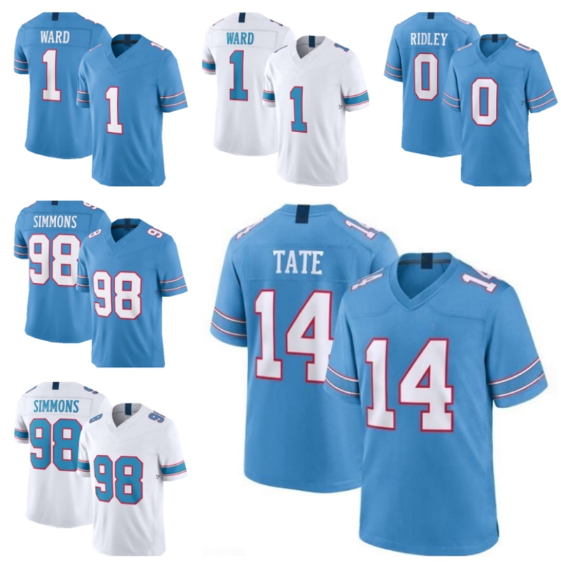 2026 New Tennessee city 14 Carnell Tate Cameron Ward Calvin Ridley TitansS Jersey Jeffery Simmons Eddie George McNair Pollard Football Jerseys