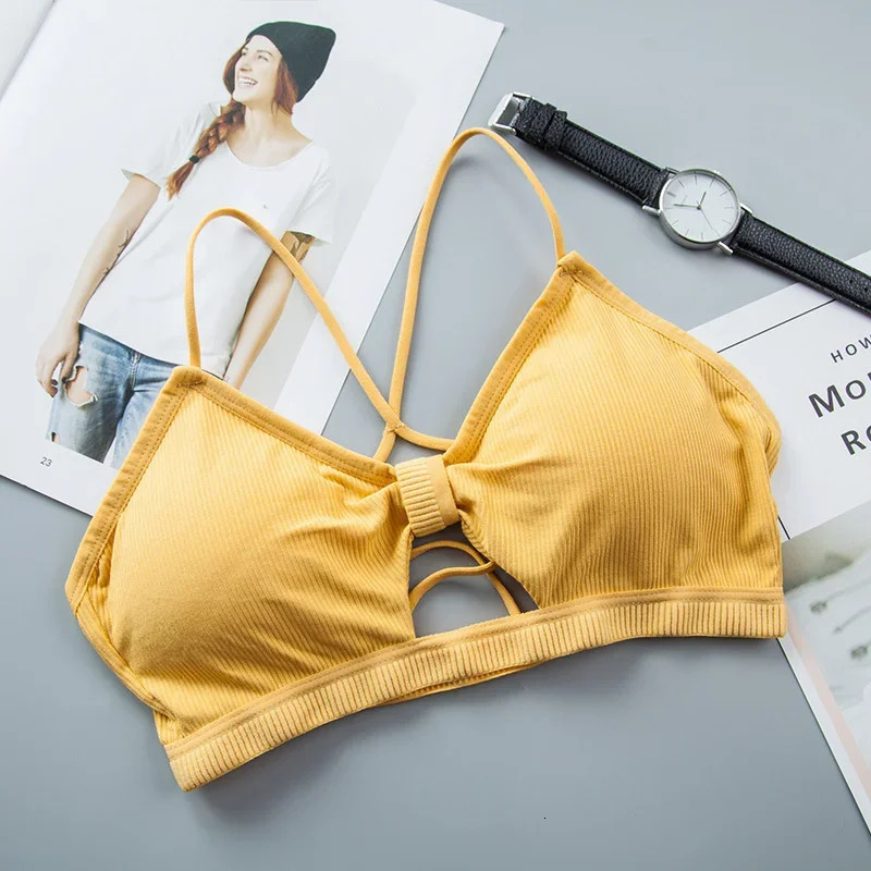 2024 Summer Sexy Lingerie Seamless Back Hollow Backless Strapless Sport Bra for Women Push Up Bralette Underwear Bandeau Top 260512
