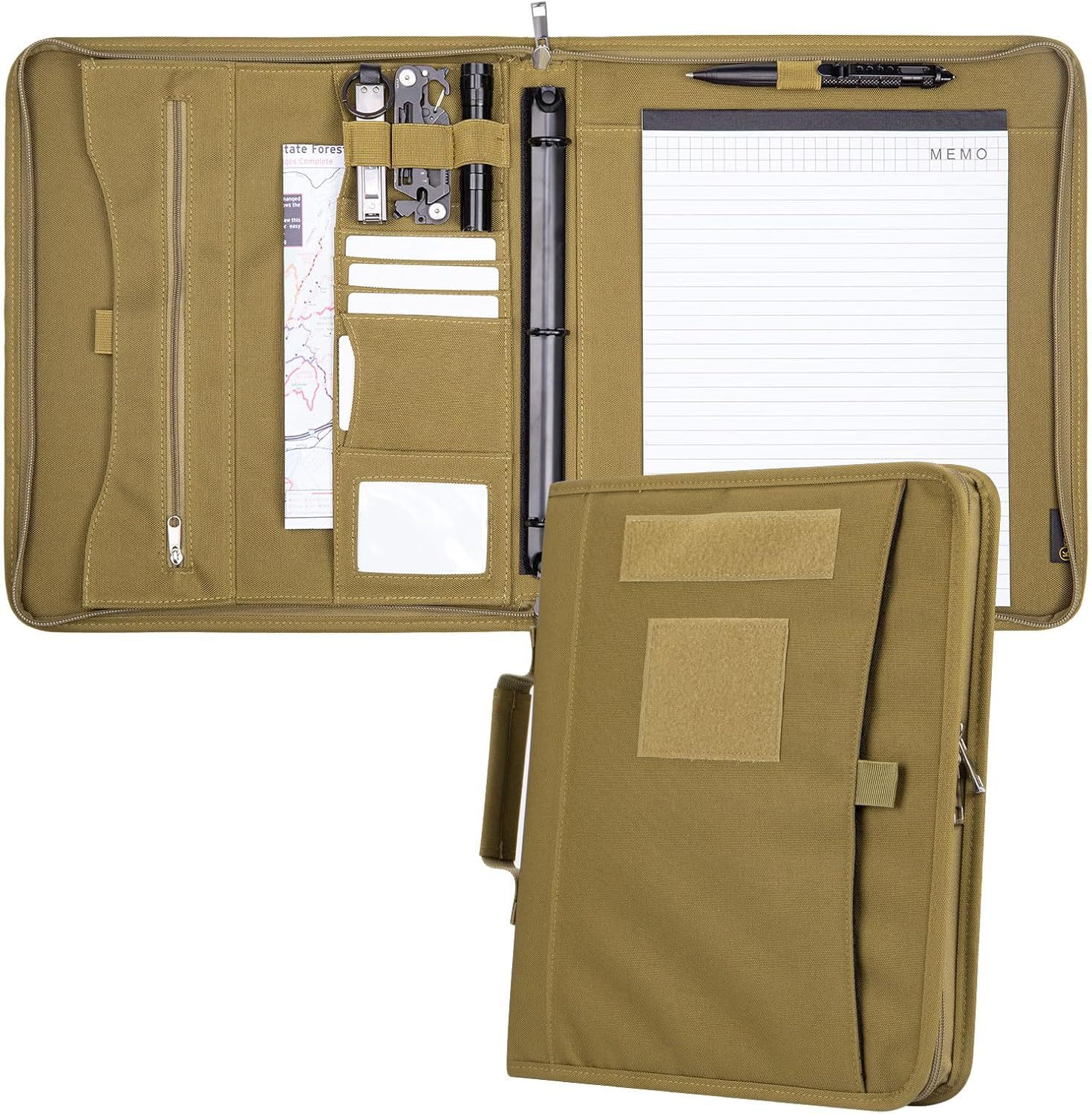 Outdoor Padfolio Ring Binder with Sheets of Loose-Leaf Paper Memorandum A4 Weatherproof Tactical Notebook Accessories - view 6