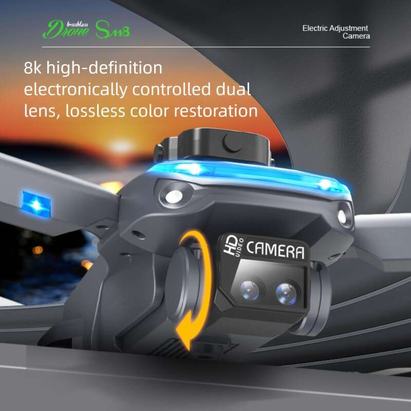 Foldable S Brushless Quadcopter HD Aerial Photography Drone Optical Flow Obstacle Avoidance Long Endurance RC Aircraft Portable Outdoor Shooting Toy C