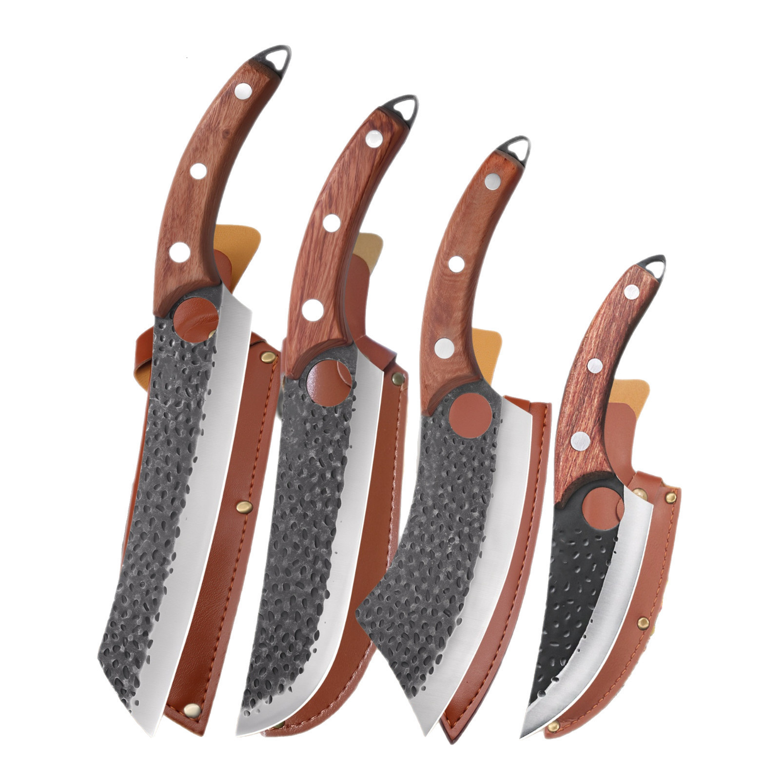 Professional Kitchen Forged Knife BBQ Cooking Chef Knives Wooden Handle Meat Cleaver Fruit Cutter Boning Knife Kitchen Supplies 251218