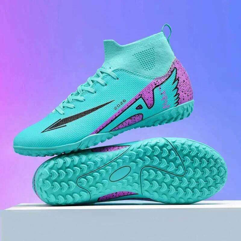 Men's Outdoor High Ankle Sports Shoes Ultralight Indoor Football Boots High-quality Anti-slip Futsal Sneaker New 26Y0513 - view 4