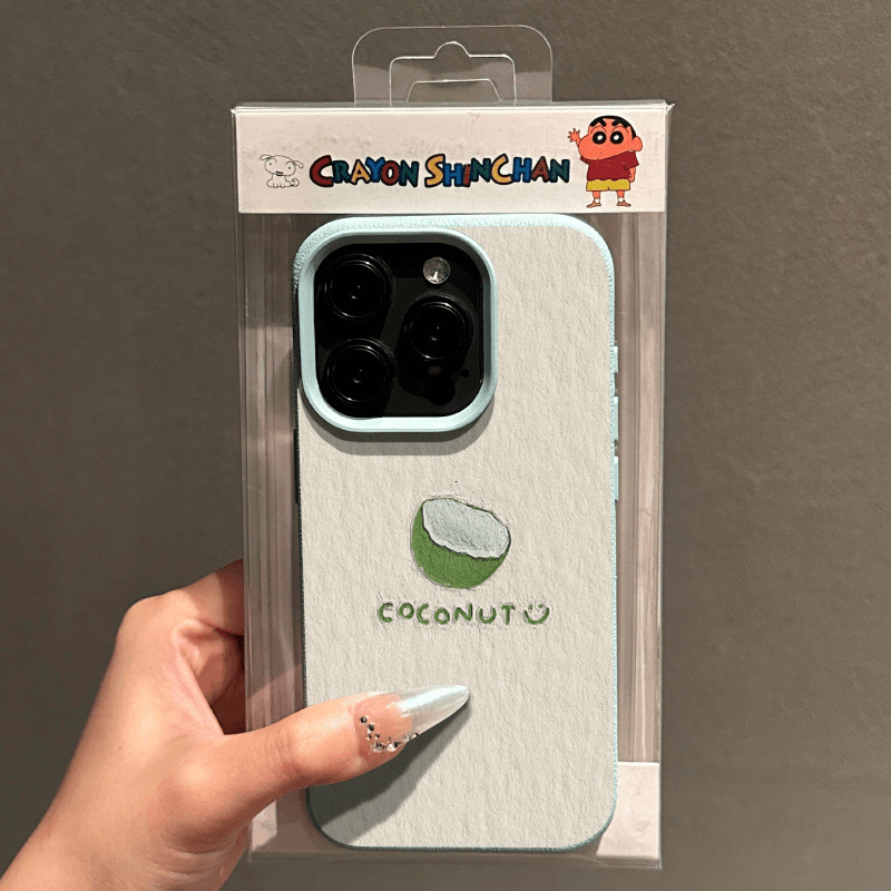 Green Coconut Lychee Pattern Compatible with Apple 16 Pro Phone Case iPhone 15/14 Matte 13 Premium 12 Simple