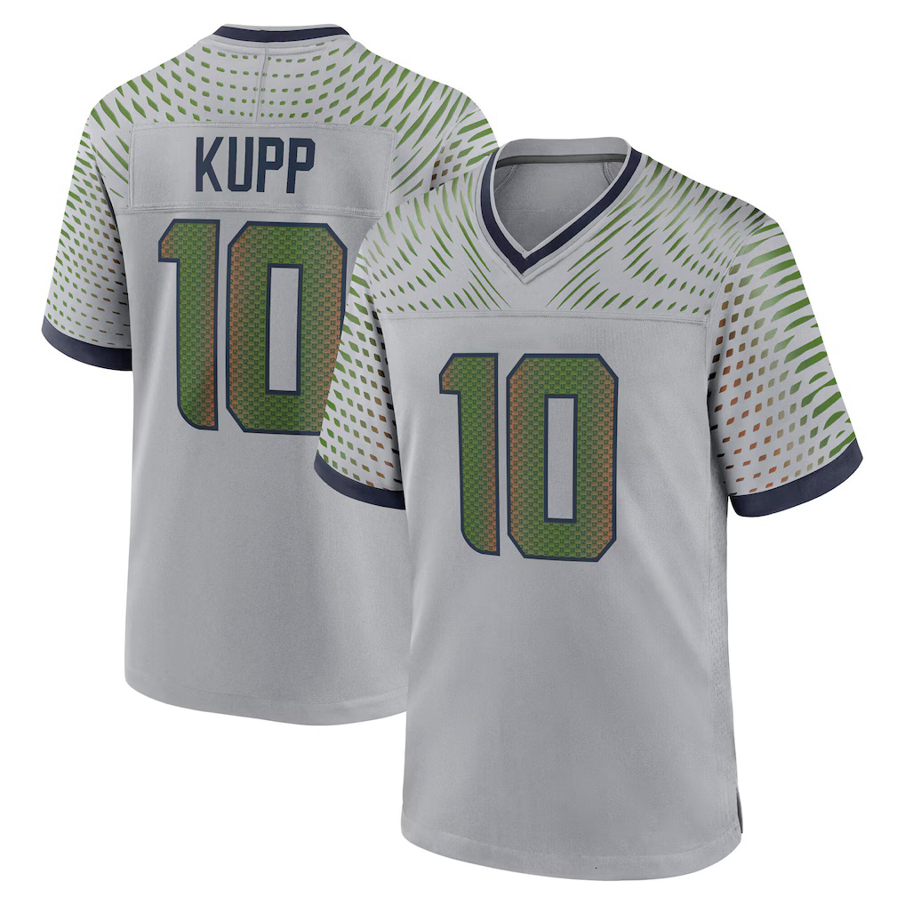Seattles SeahawksS Jersey SeahawksJersey Sam Darnold Jaxon Smith-Njigba Cooper Kupp 50th jersey Witherspoon Sherman Emmanwori Alexander Zabel Football