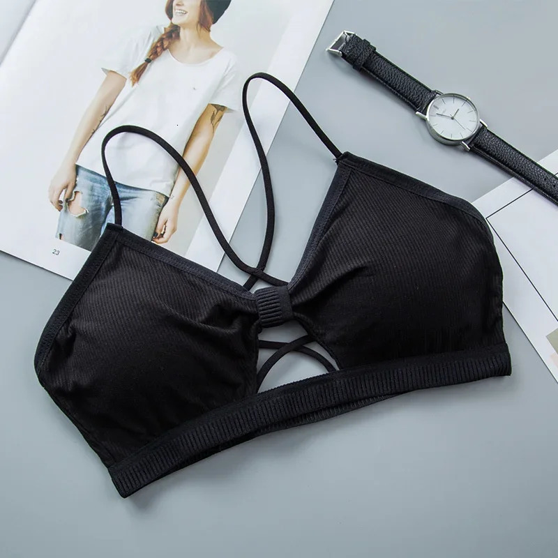 2024 Summer Sexy Lingerie Seamless Back Hollow Backless Strapless Sport Bra for Women Push Up Bralette Underwear Bandeau Top 260512