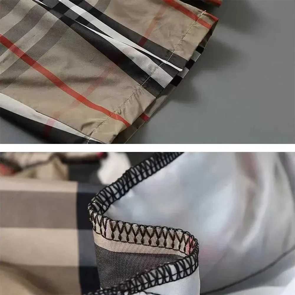 Cropped Mens Classic Striped Plaid Color Block Summer Thin Casual Quick-dry Beach Shorts Simple Stylish Relaxed-Fit Moto ShortsJ260513