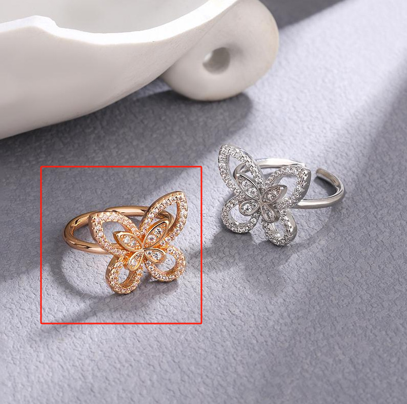 Designer Jewelry high quality phantom butterfly necklace for women full diamond phantom butterfly earrings bracelet and ring set Diamond studded fashi