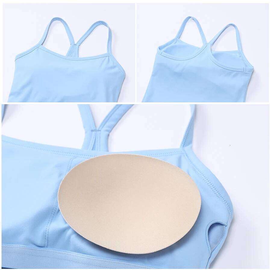 Buttery Soft Y-Back Yoga Tank Tops for Women Padded Quick-dry Pilates Gym Crop Top with Built-in Bra Slim Fit Running Vest 26W0513