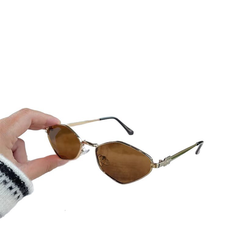 Small Cat Eye Sunglasses Women Vintage Geometric Metal Frame Shades