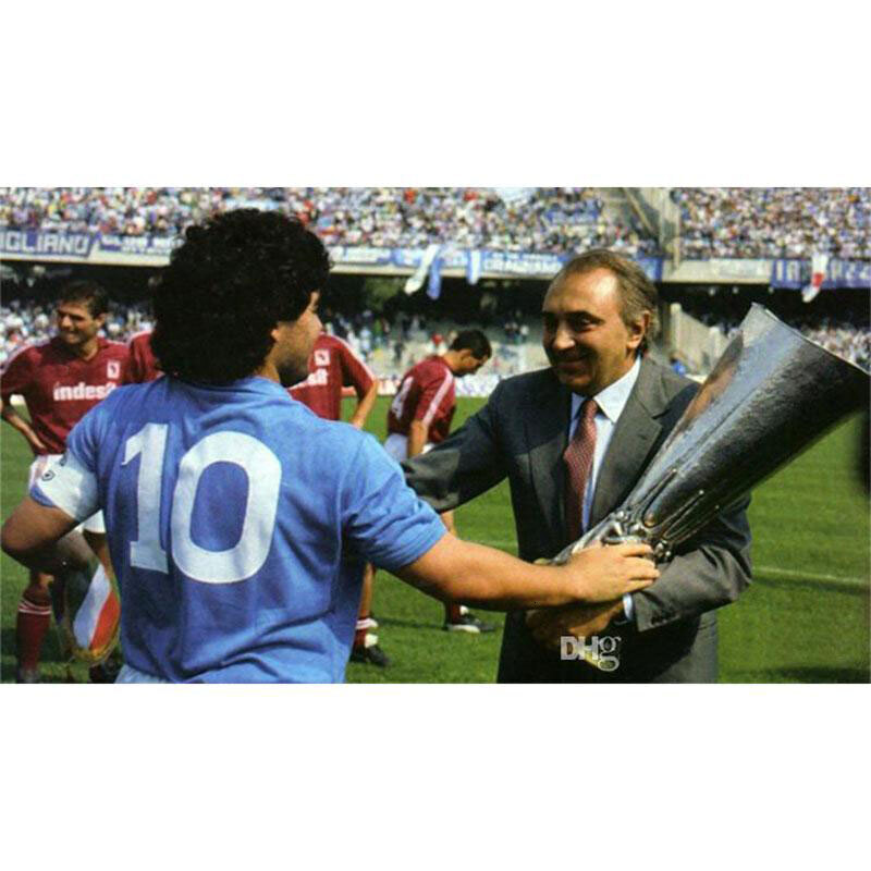 1987 1988 Retro Soccer Jerseys 87 88 Coppa Italia SSC Maradona 10 Calcio Napoli kits Classic Vintage Neapolitan Footba