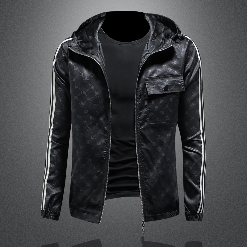 European style fashionable hooded casual jacket, 2025 spring-summer new men's clothing