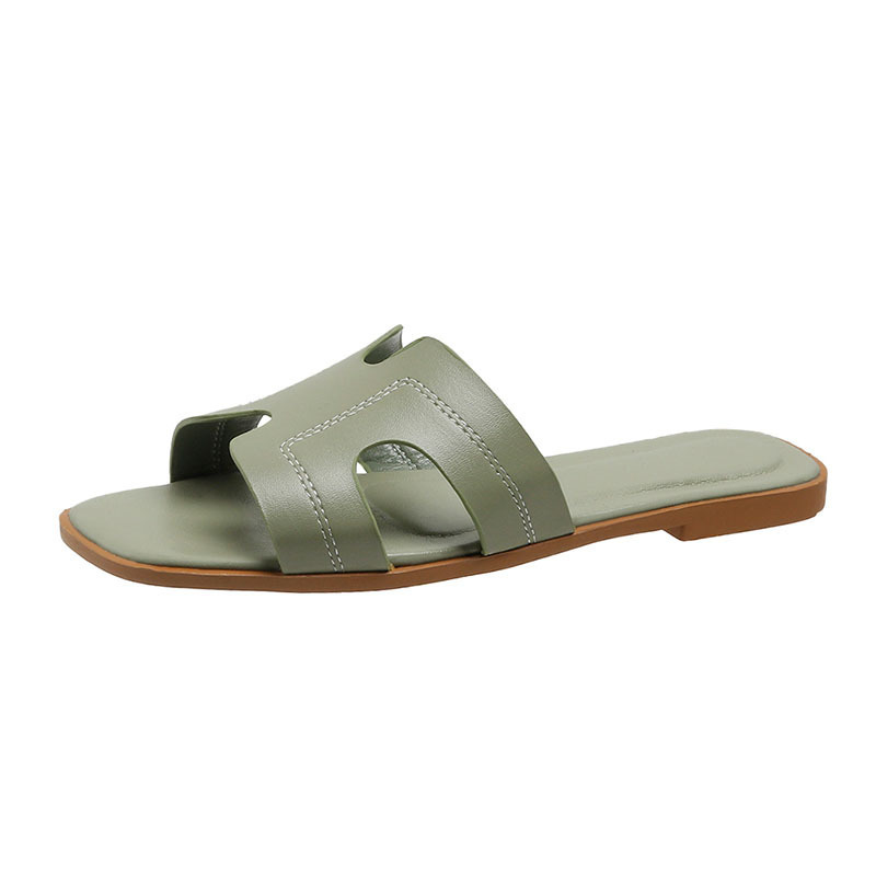 2026 hot womens slippers thick-soled pure color simple and classic casual versatile platform sandals