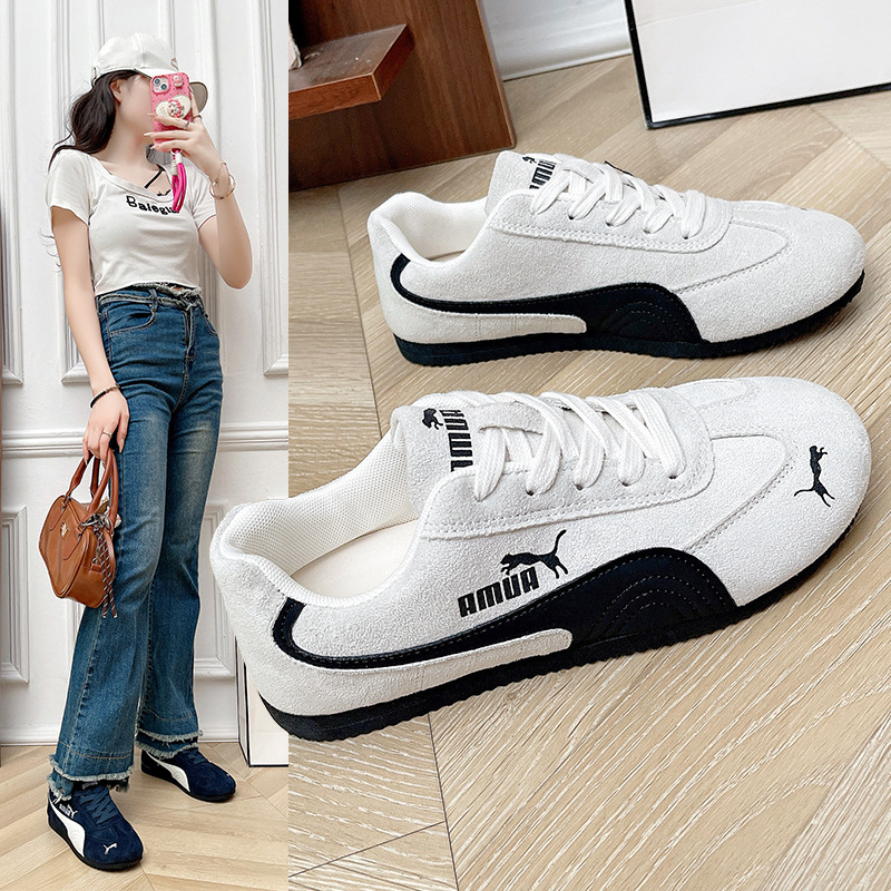 free shipping designer shoes 2026 New Women's Flat Retro Running Shoes, Versatile German Trainer Sneakers, Casual Sports Skate Shoes