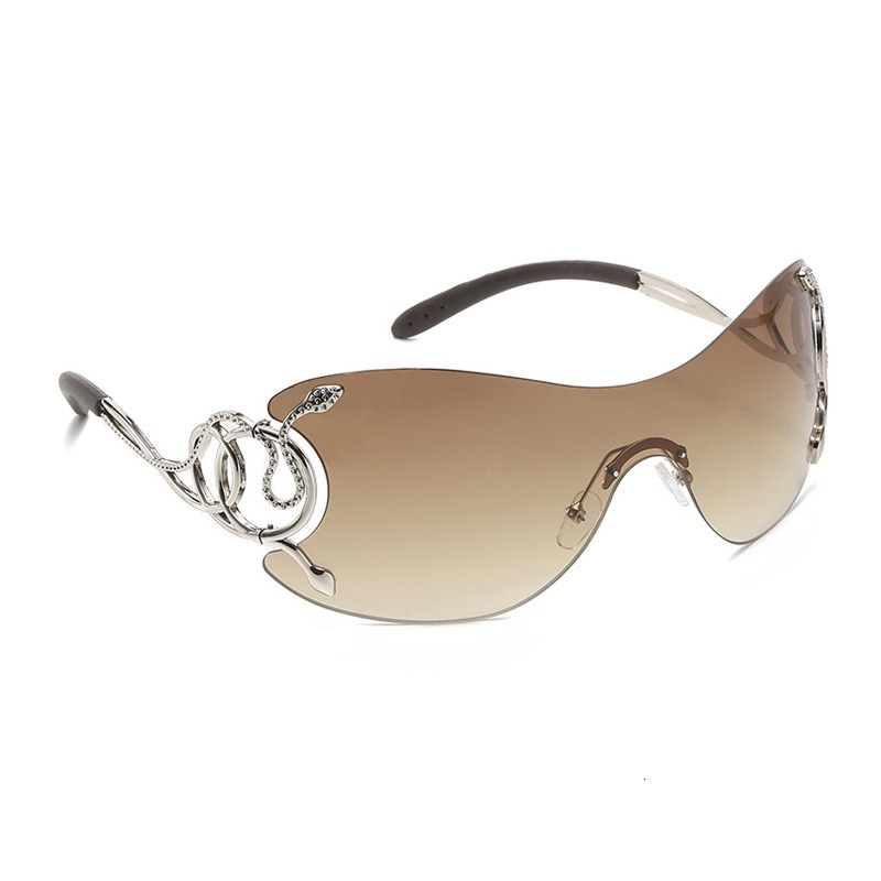 Designer Sunglasses New Personalized Fashion Frameless Integrated Sunglasses Technology Y K Weird Sunglasses Riding Windproof Glasses