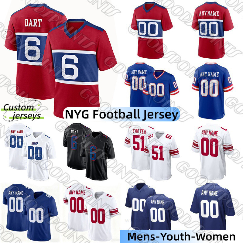 NY New YorkS Giantsjersey GiantsS jersey Jaxson Dart Arvell Reese Brian Burns Cam Skattebo Francis Mauigoa Abdul Carter Nabers Lawrence Taylor Footbal