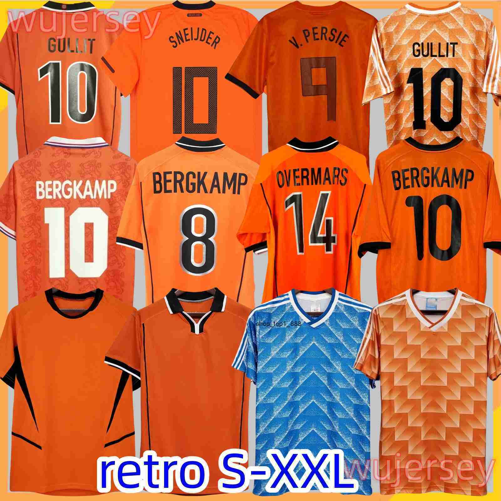 1988 Retro Soccer Jerey Van Baten 1997 1998 1994 BERGKAMP 96 97 98 Gullit Rijkaard DAVIDS football hirt kid kit Seedorf Kluivert CRUYFF Sneijder