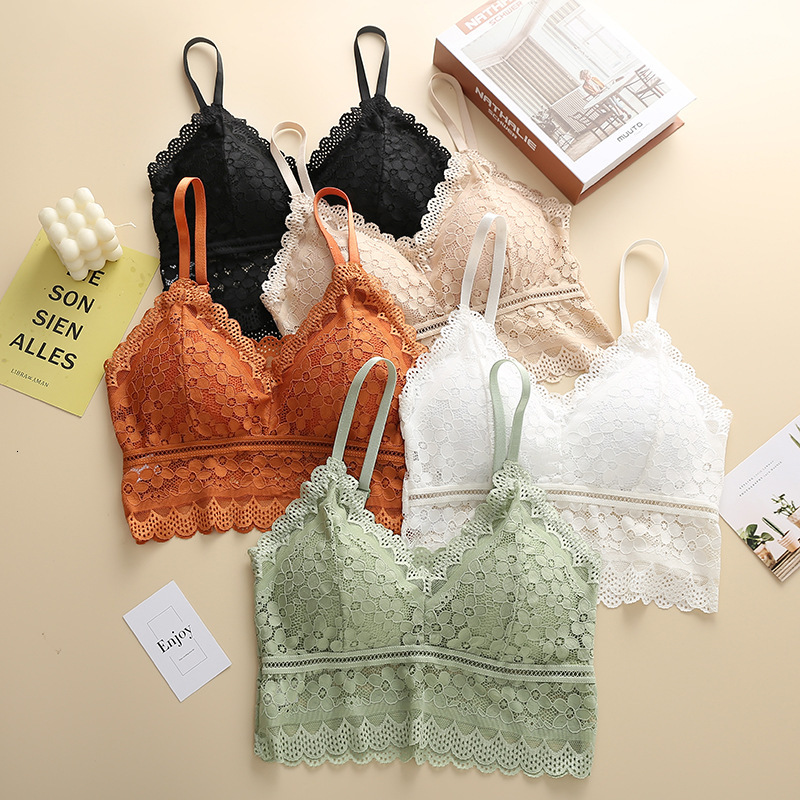 Womens Lace Lingerie Camisole Top Designer French Style Hollow Out Bralette With Built In Bra Spaghetti Strap Backless Sexy Crop Top For Casual Outing