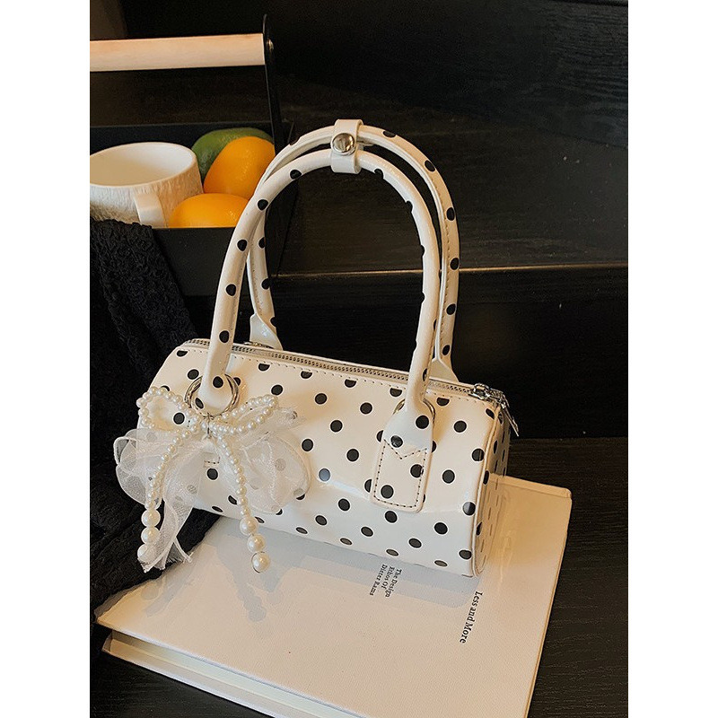 2026 New Korean Summer Handbag, Small Handbag, Women's High end Polka Point, Niche Pillow Bag, Single Shoulder Crossbody Bag