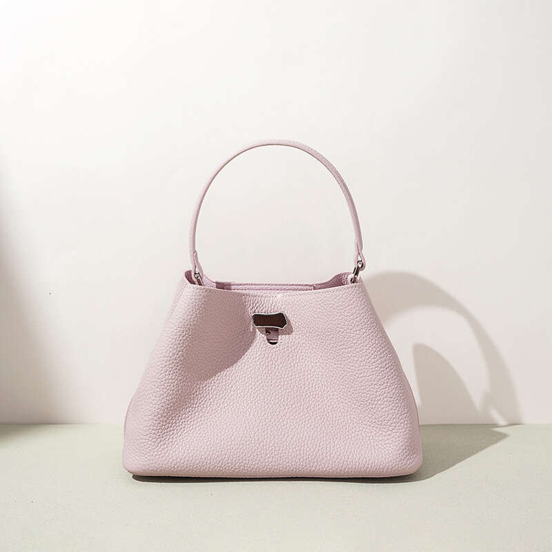 New Lychee Grain Top Layer Cowhide Bucket Bag High End Feel Niche Genuine Leather Crossbody Handbag Fashion Daily Commuter Gift For Ladies SENYY