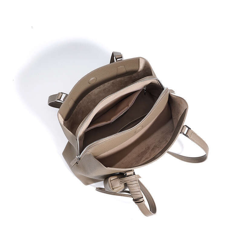 Niche Simple Elegant Genuine Leather Shoulder Bag Office Commuter Design Sense Large Capacity Daily Shopping Travel Casual Fashion Ladies Handbag SENY