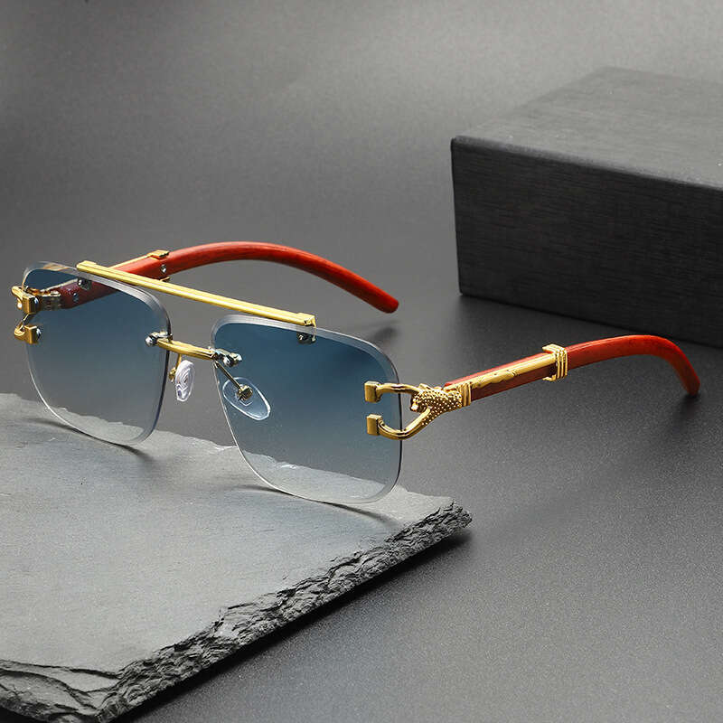 Luxury Brand Designer Sunglasses New Cro Square Frame Anti-Blue Light Non-Prescription Glasses For Men And Women Fashionable Face Slimming Student Com