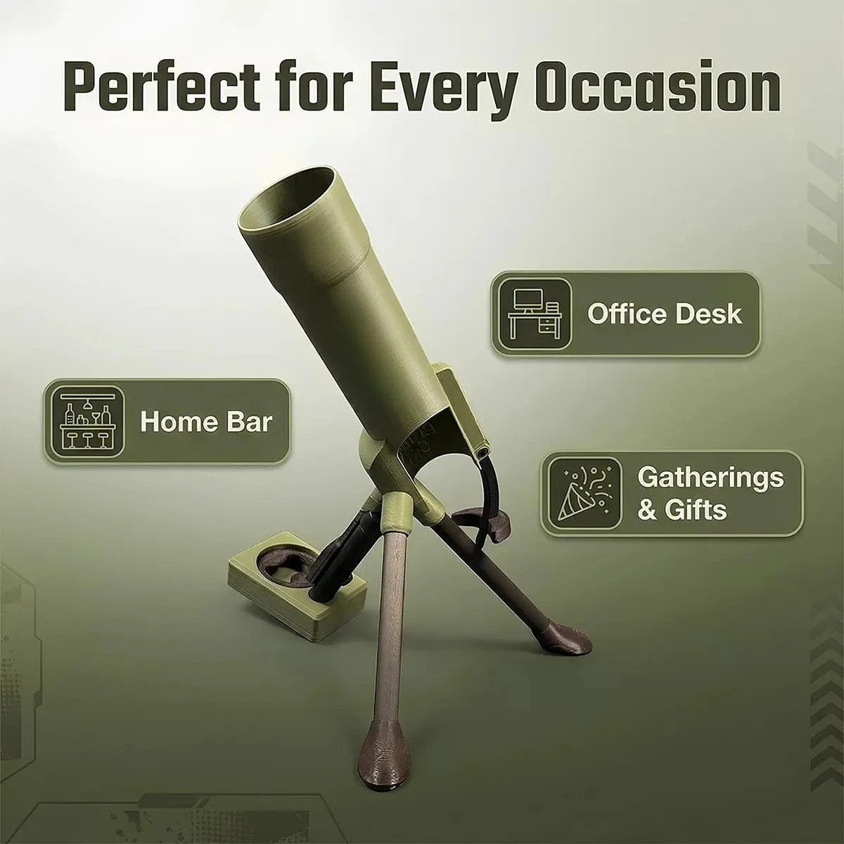 Beer Bottle Mortar Opener 51mm Heavyduty Tactical Cap Launcher Handsfree Push Down Me 260512
