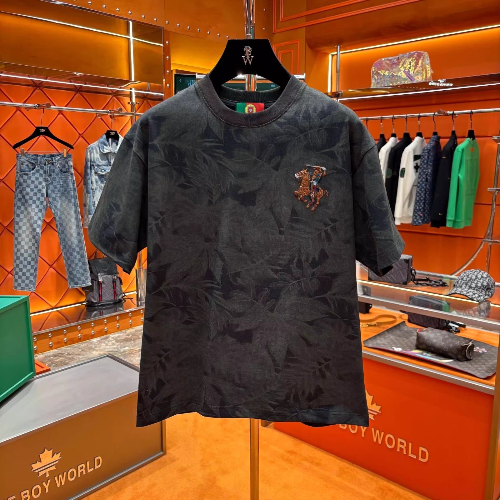 designer Men's T Shirts lady Tees & Polos Versatile All-over Geometric Colorful Ethnic Design Jacquard Craft Loose Fit Balances Trend couple set 