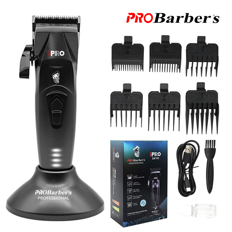 BRDCLIP Professional Hair Clipper 7200RPM Brushless Motor DLC FADE Blade Charging Base Barber 7000RPM DC Motor Electric Trimmer 251215
