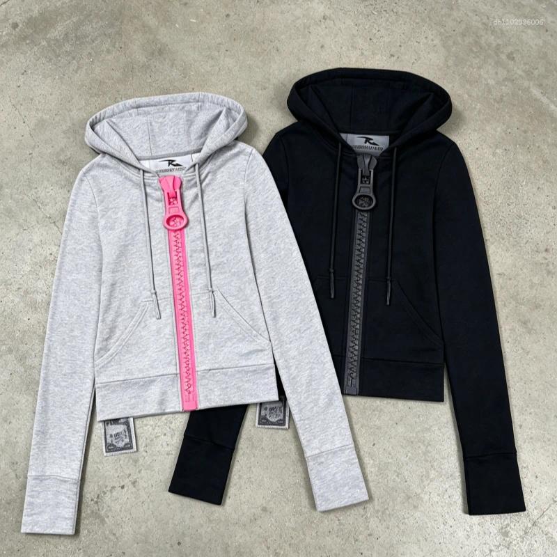 Men's Hoodies Harajuku Casual Hoodie Blank Extra Big Zipper Long Sleeve Sweatshirt Trendy Hip Hop Strange Streetwear Unisex Slim
