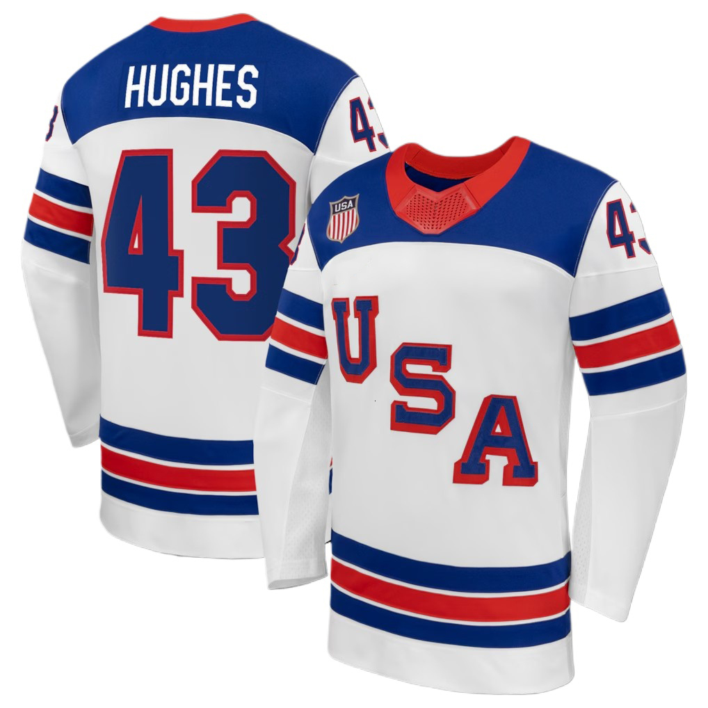 86 Jack Hughes USA hockey jersey 2026 Olympices Jersey 19 Matthew Tkachuk Tage Thompson Dylan Larkin Quinn Hughes Auston Matthews Jack Eichel Clayton 
