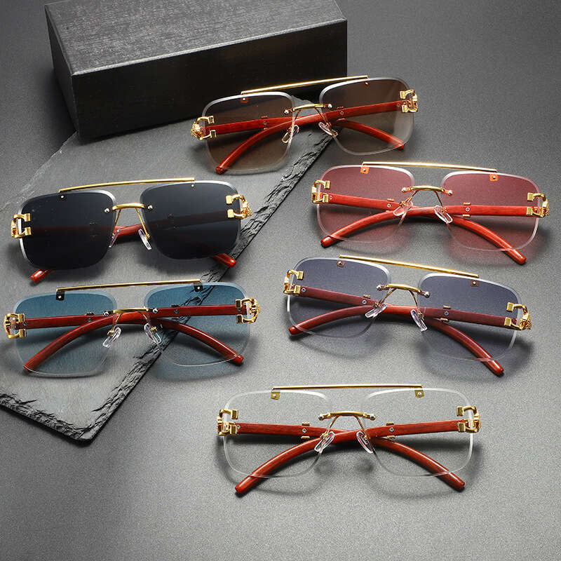 Luxury Brand Designer Sunglasses New Cro Square Frame Anti-Blue Light Non-Prescription Glasses For Men And Women Fashionable Face Slimming Student Com