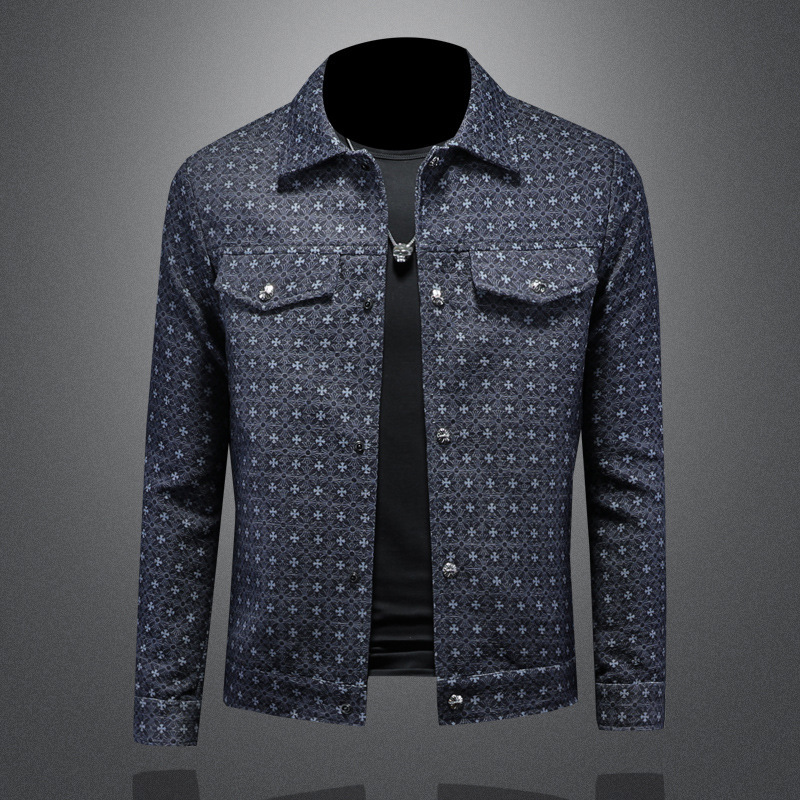 European Bestseller Jacket with Turn-down Collar, Fashionable Hot Item, Famous Brand Clothing, 2025 Spring New Men's Fashion Trend