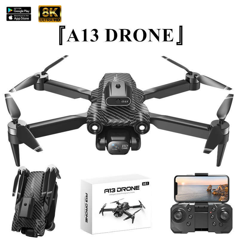Brushless Motor Drone HD Aerial Photography Foldable Quadcopter Optical Flow Obstacle Avoidance RC Aircraft Long Endurance Portable Outdoor Flying Toy
