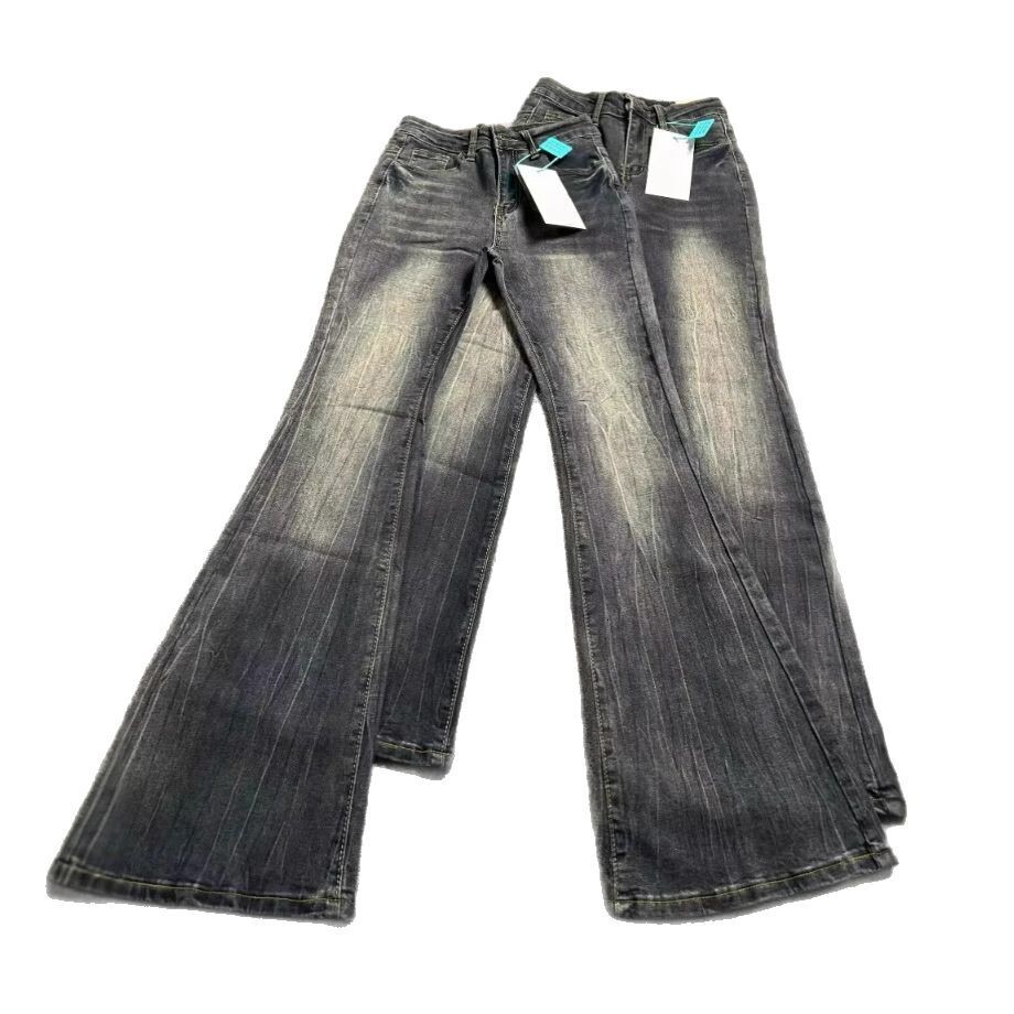 All Match Designer American retro high street flared jeans for women, Y2K high-waisted design, stretchy and slimming, bootcut long pants - view 6